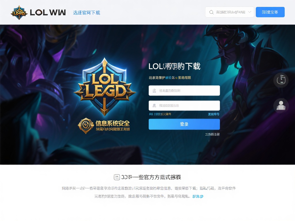 LOL官网下载安装为何是更安全的选择? 在网络环境中,个人信息安全是玩家最关心的